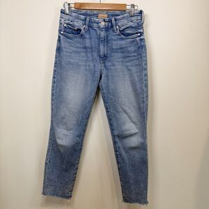 Mother Jeans Women’s 26x26 High Waisted Looker Ankle Fray Deep Breaths Raw Hem